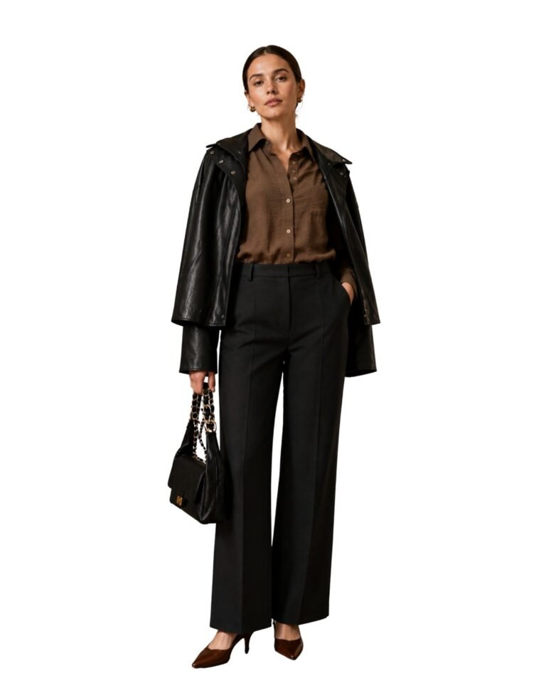 The Scarlett High Collar Leather Jacket