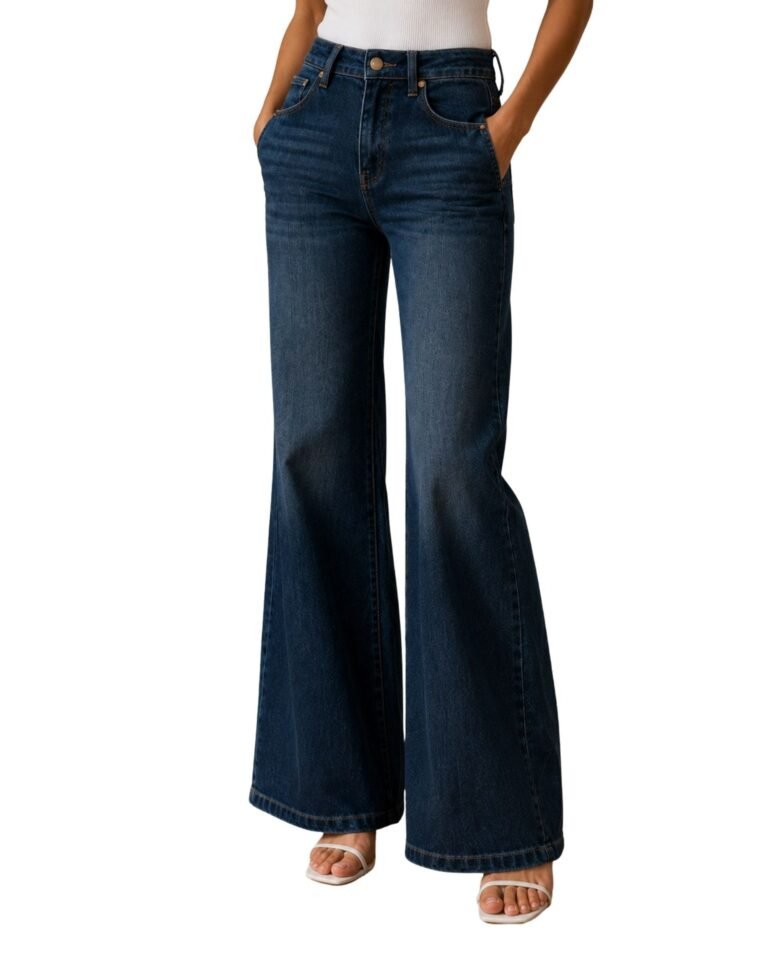The Arabella High Rise Wide Leg Adjustable Jeans