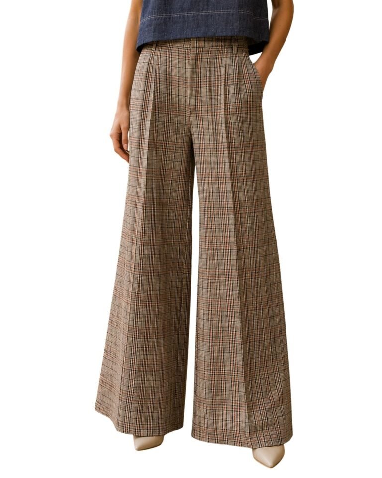 The Astrid Plaid Straight Leg Pants