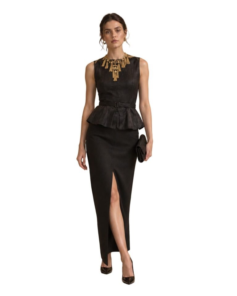 The Morgan Faux Leather Midi Skirt